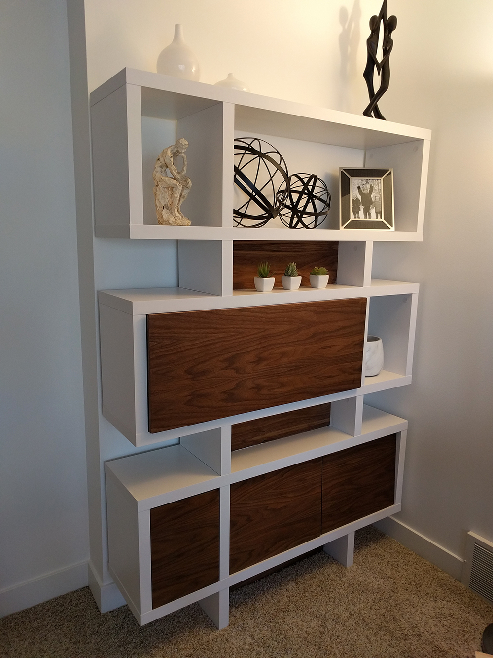 Darren Tonn Walnut Secretary Desk Wall Unit Furniture