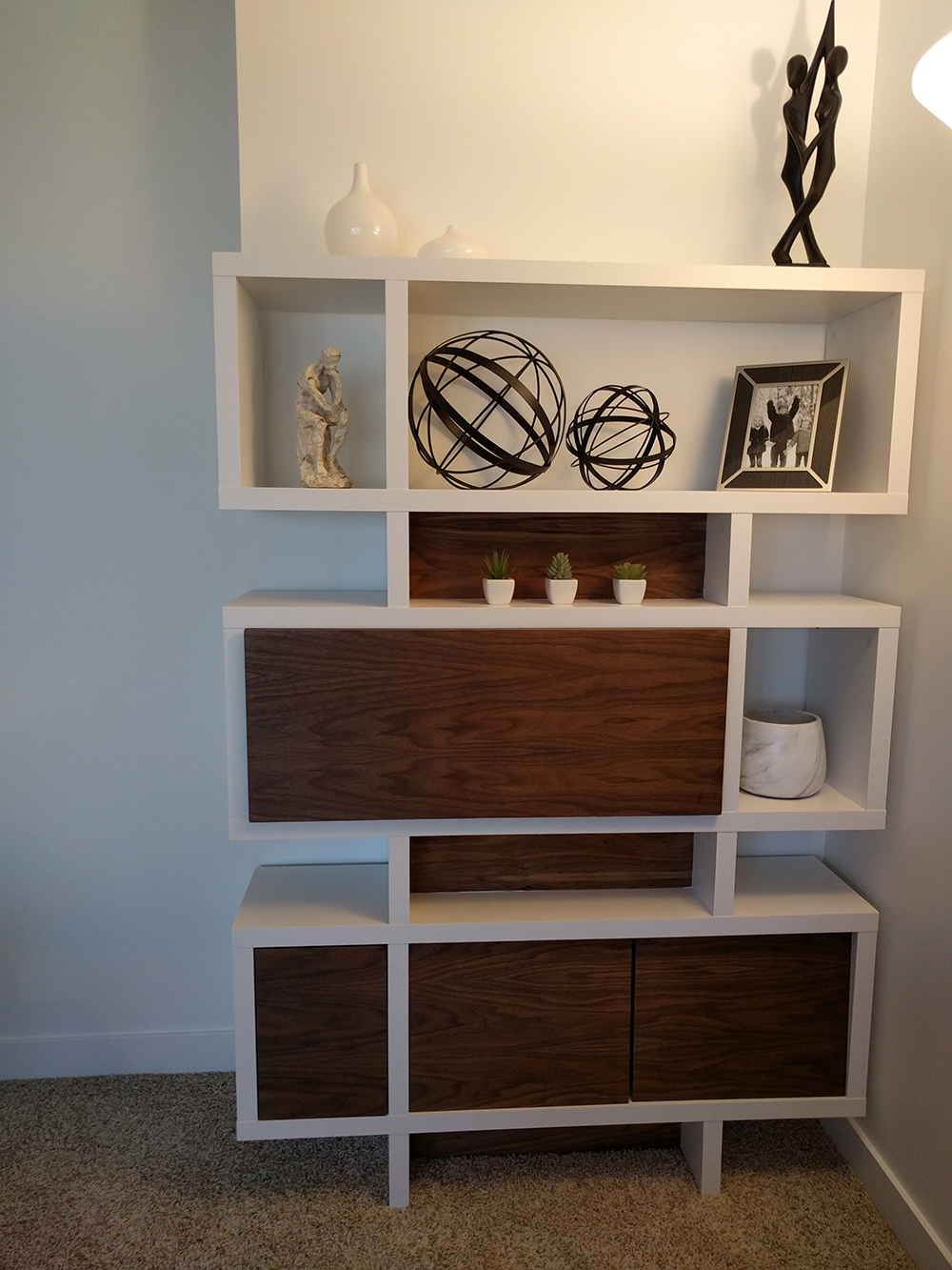 Darren Tonn Walnut Secretary Desk Wall Unit Furniture